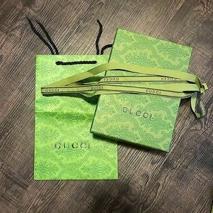 Gucci Box and Gift Bag